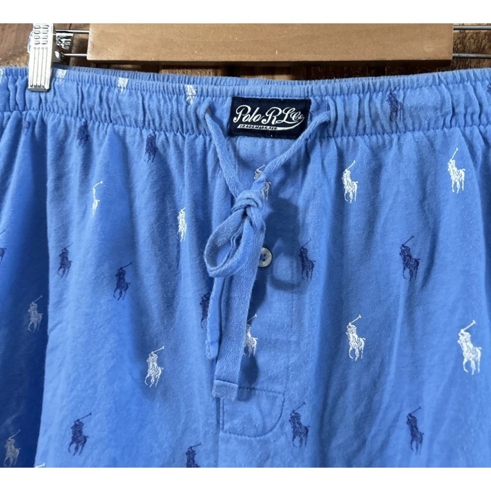 Mens Polo Ralph Lauren 100% Cotton Lounge AOP Shorts Front Pockets Drawstring XL